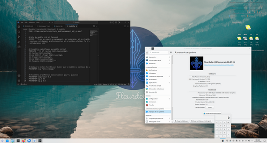 Fleurdelix, système d'exploitation souverain et dédié à l'IA, incluant framework shellbots