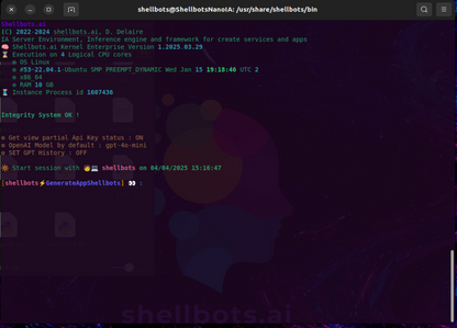 Fleurdelix, système d'exploitation souverain et dédié à l'IA, incluant framework shellbots